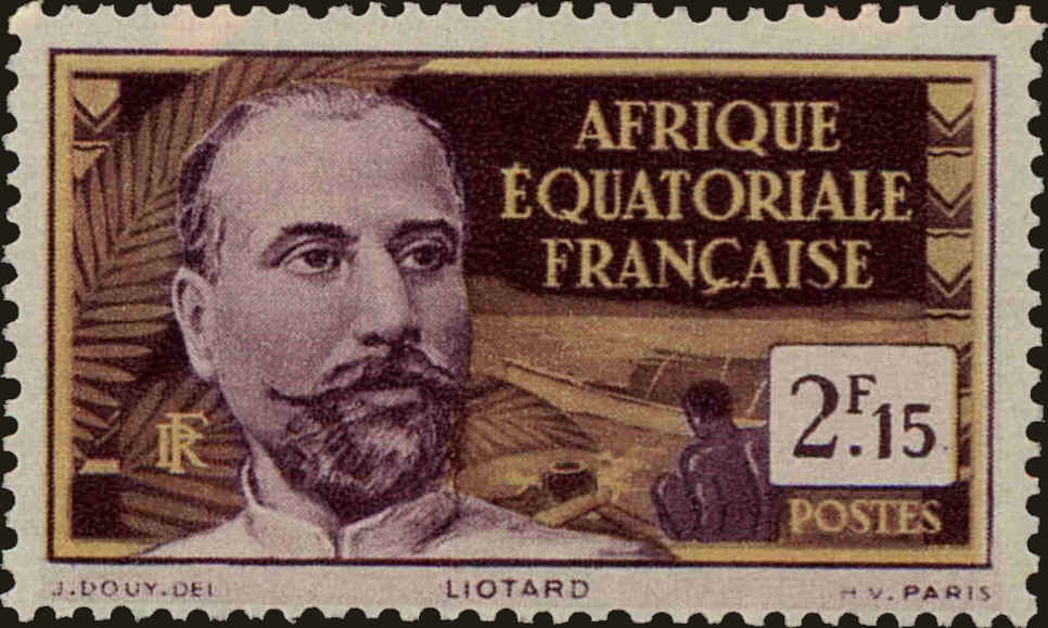 Front view of French Equatorial Africa 66 collectors stamp