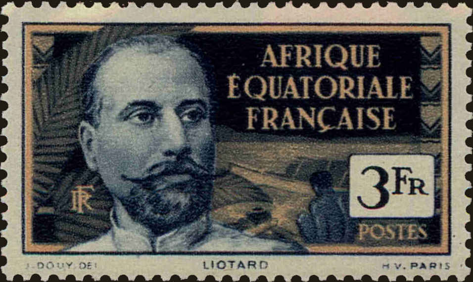 Front view of French Equatorial Africa 69 collectors stamp