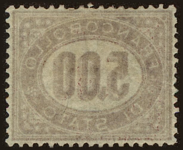 Back view of Italy OScott #7 stamp