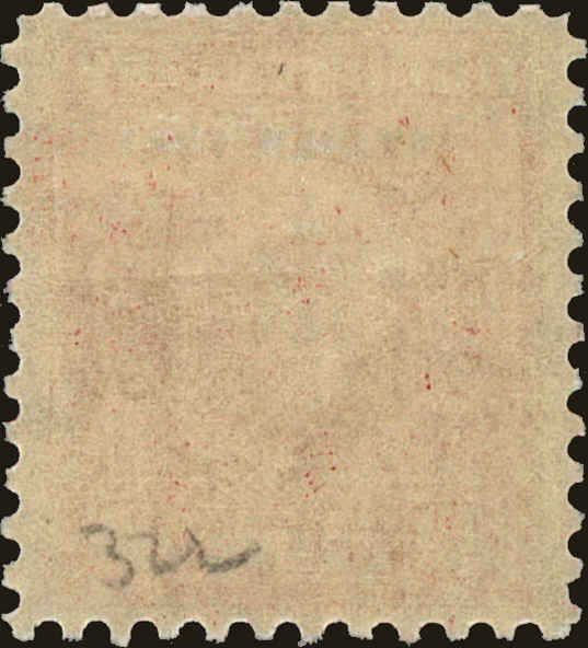 Back view of United States RScott #322 stamp