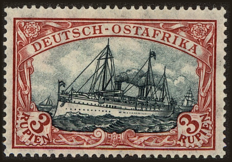 Front view of German East Africa 41 collectors stamp