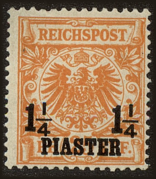 Front view of German Offices in the Turkish Empire 11 collectors stamp