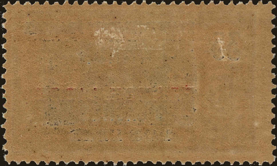 Back view of French India Scott #115a stamp