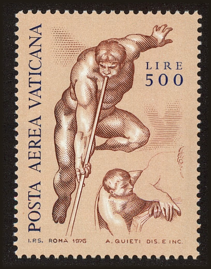 Front view of Vatican City C60 collectors stamp