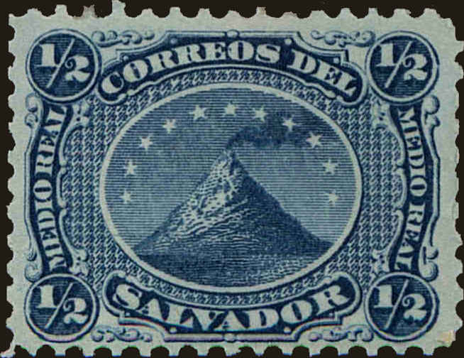 Front view of Salvador, El 1 collectors stamp