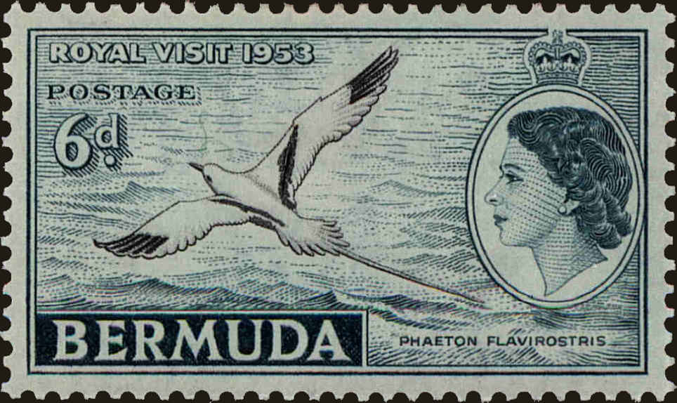 Front view of Bermuda 152 collectors stamp